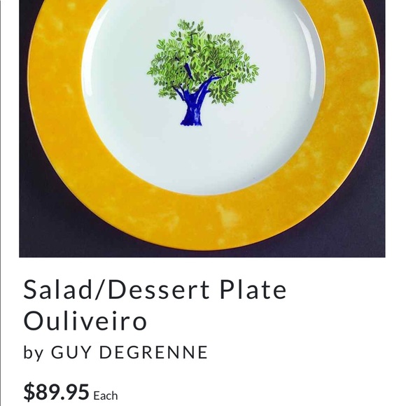 GUY DEGRENNE Ouliveiro Pattern Dinner Plate & Salad Plate - Picture 11 of 15